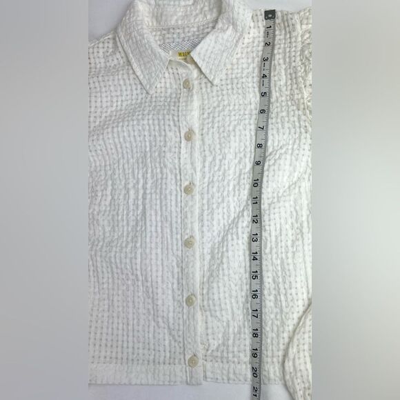 Anthropologie Maeve White Puff-Sleeve Blouse - Picture 9 of 9
